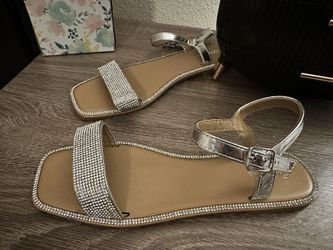 Quipid Silver Rhinestone Sandals