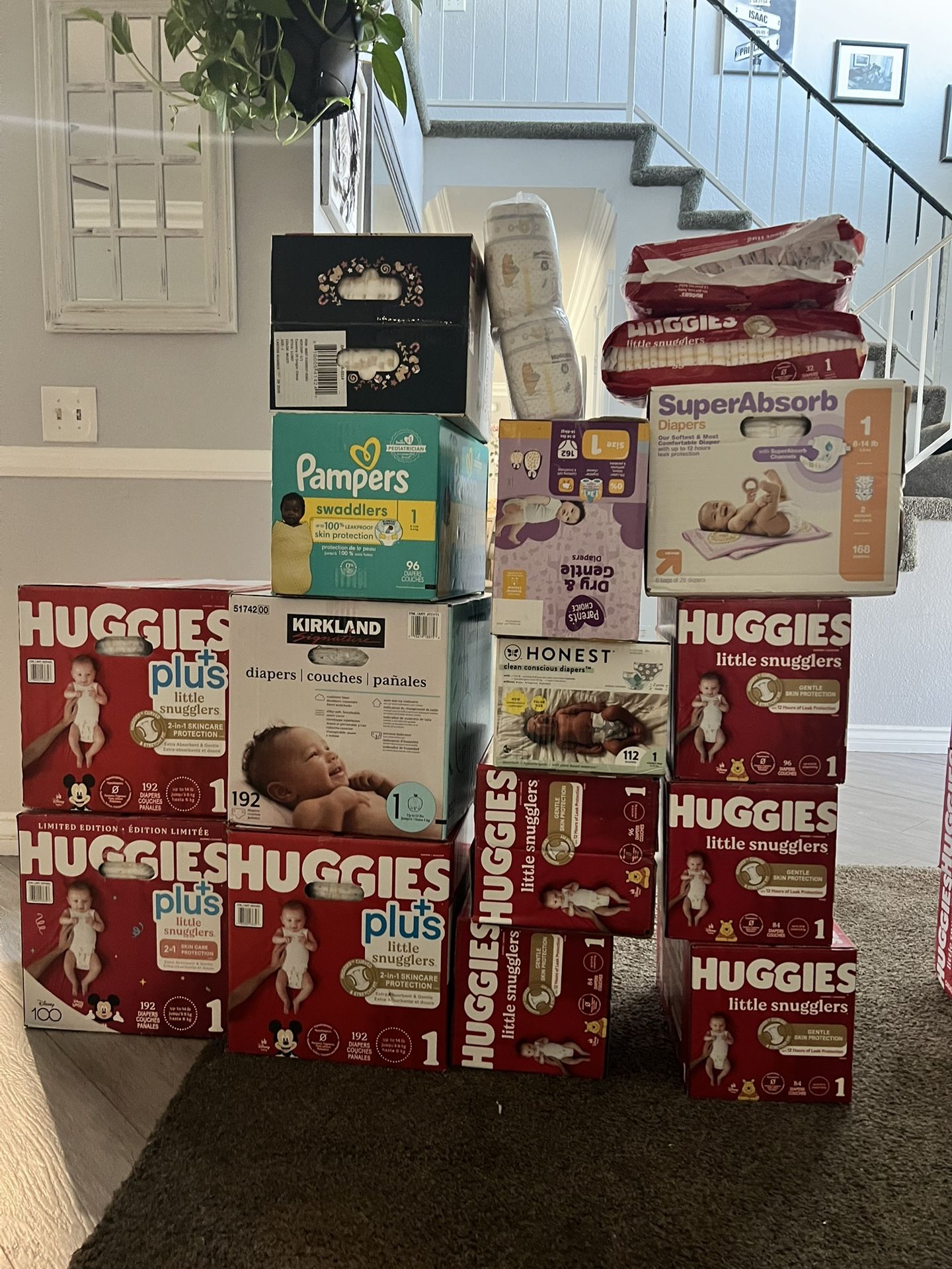 Size newborn And Size 1 diapers