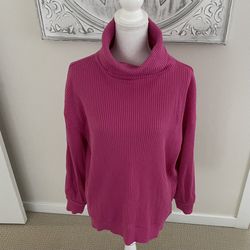 GAP Barbie Pink Turtleneck Tunic Sweater, M