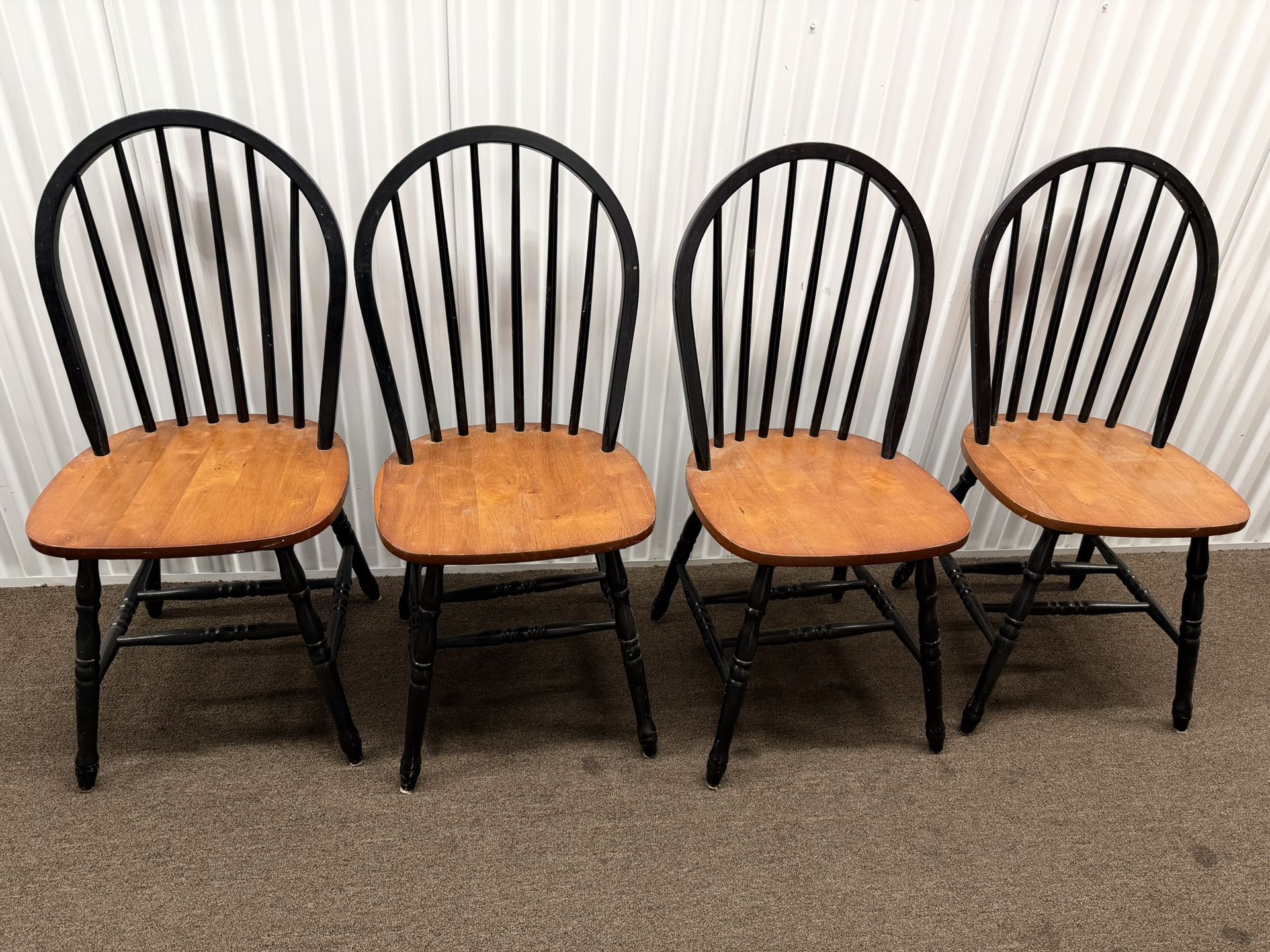 Set Of Four Wooden Chairs