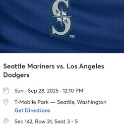 Seattle Mariners Vs Los Angeles Dodgers 