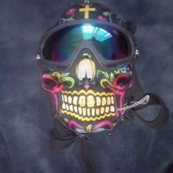 Skull Mask With Snow Goggles 