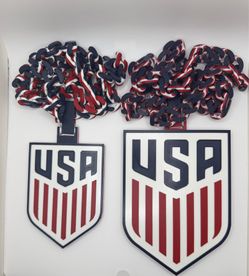 3D printed USA Soccer Hype chain/ 2 sizes available