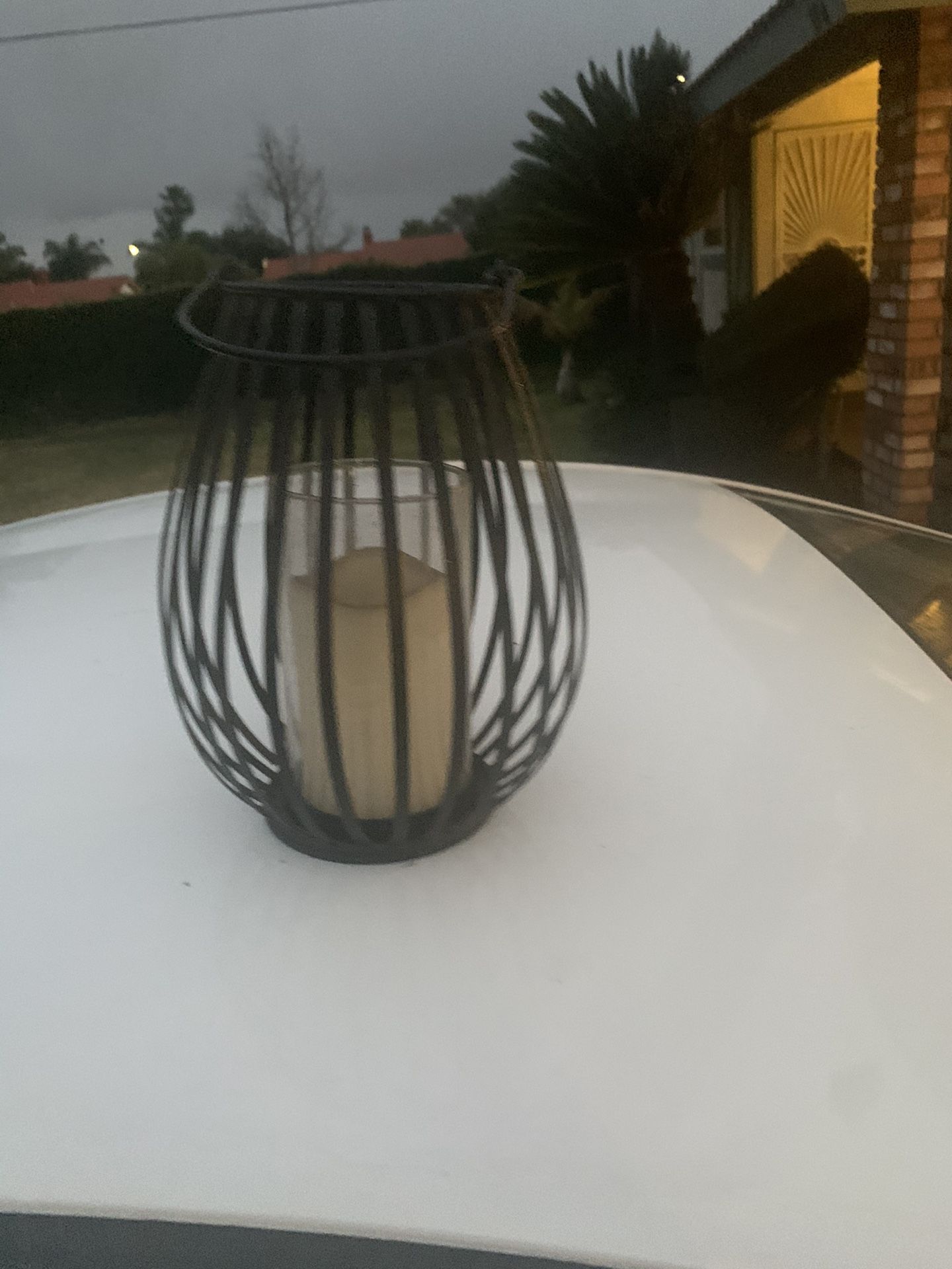 Indoor/outdoor lantern candle