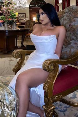 Satin maxi dress (white) size small