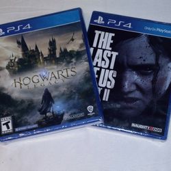 The Last Of Us Part 2/ Hogwarts Legacy PS4 Game Bundle 