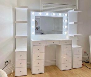 Glam vanity set same day delivery no money down no credit need 0% interest