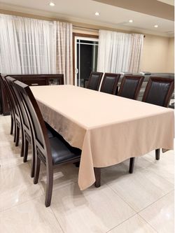Couches, Dining Table, and Console