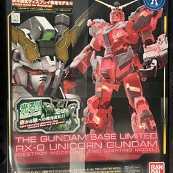 Gundam Base Limited Unicorn Gundam Luminous Crystal Body MG 1/100 BANDAI