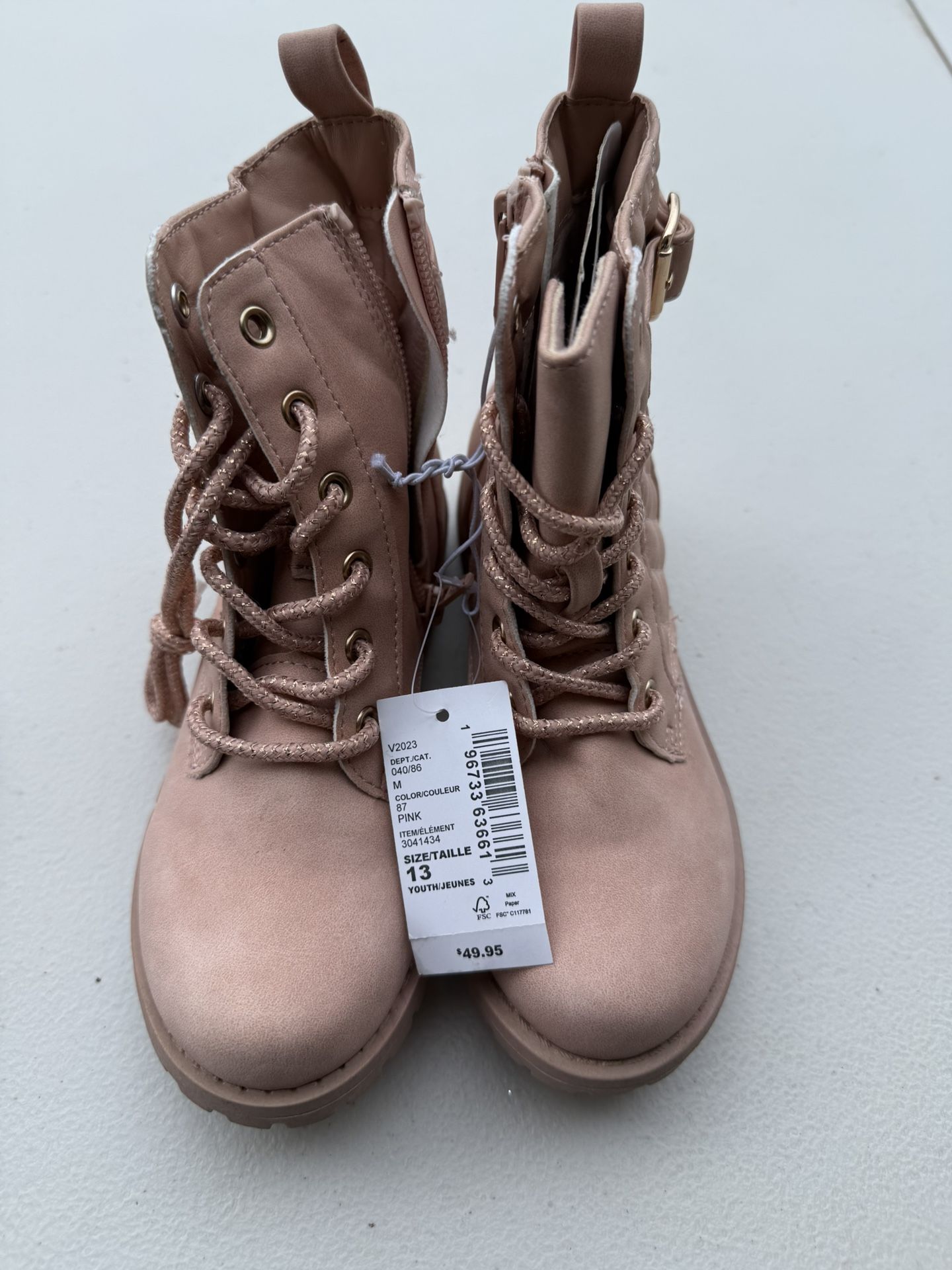 Pink Boots Girls Size 13