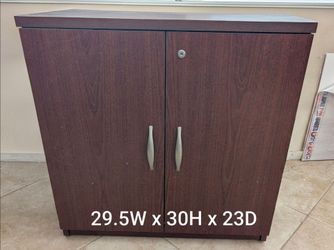 Dark Wood Storage Cabinet