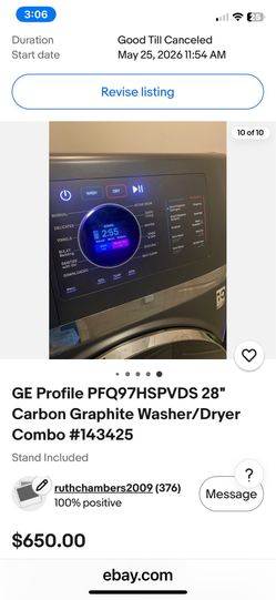 GE Profile Washer/Dryer Combo