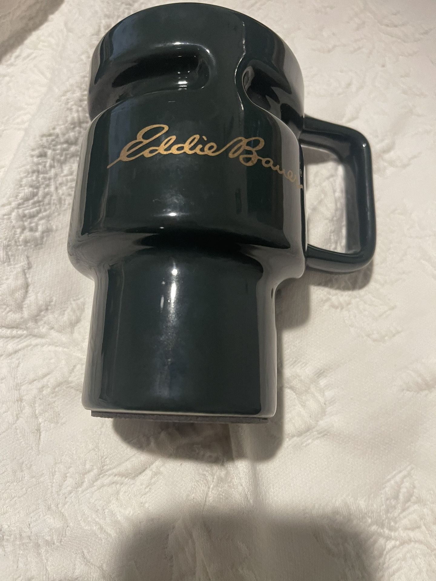 Eddie Bauer Dark Green Mug 5 1/4” High