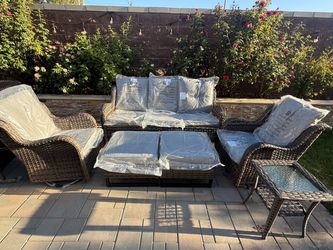 Outdoor rattan chair