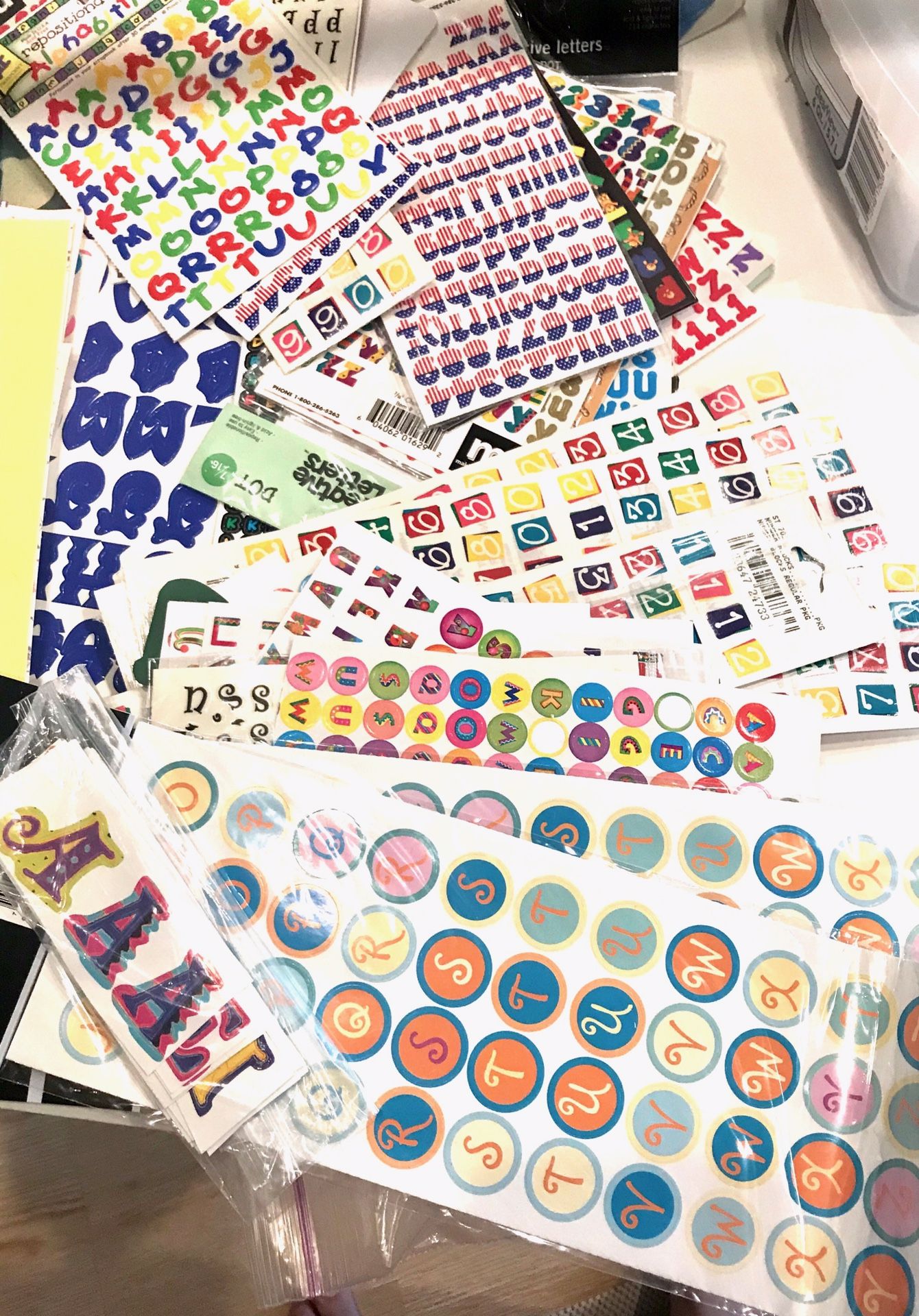 LOT of Scrapbooking Letters, Numbers, Stickers