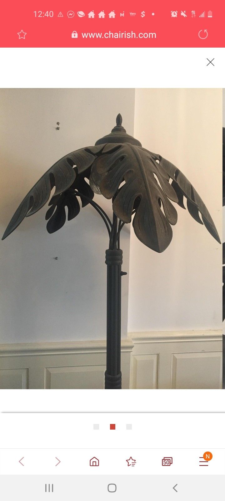 Iron Palm Tree Lamp