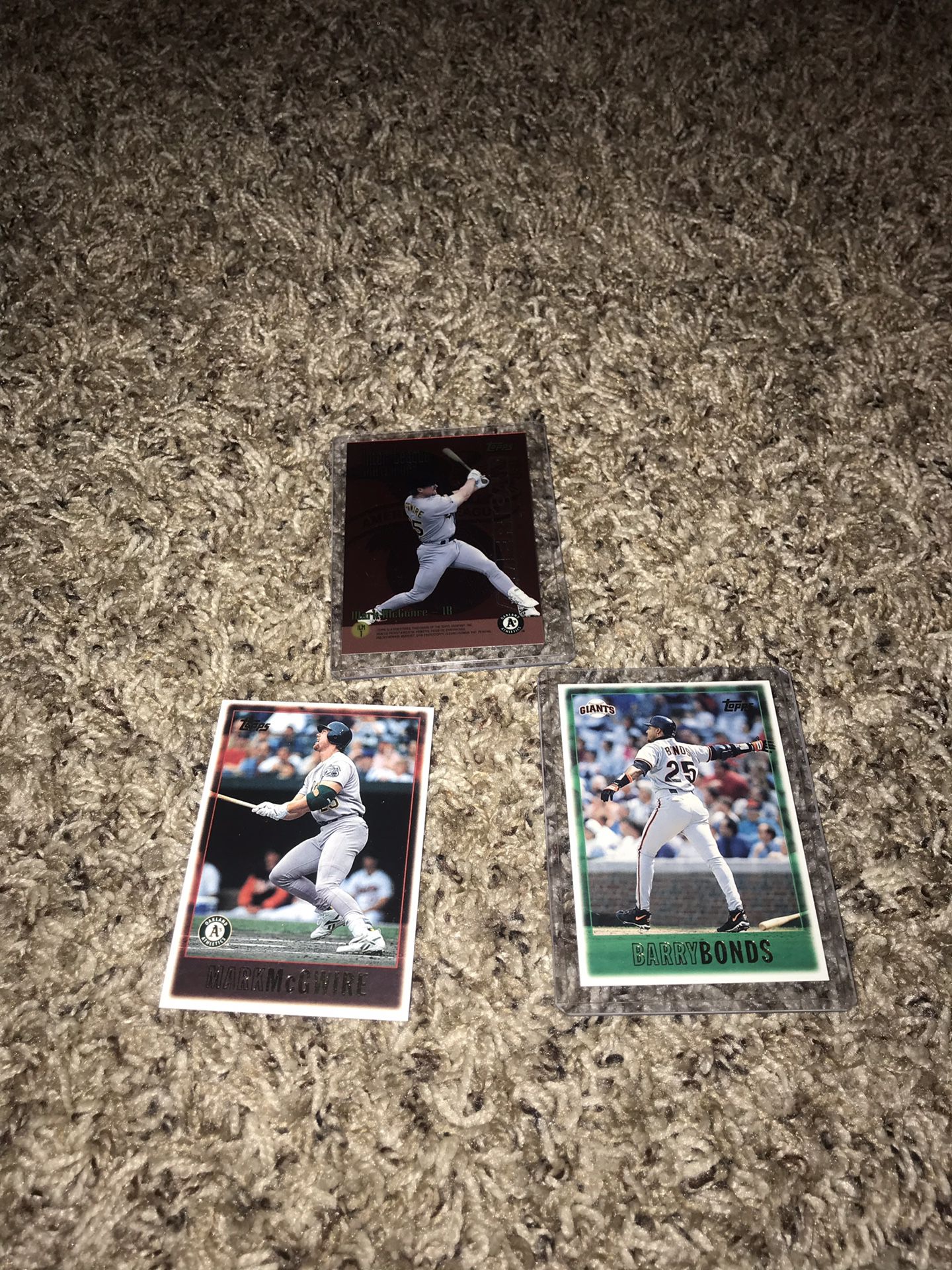 Mark McGwire and Barry Bonds Baseball Cards