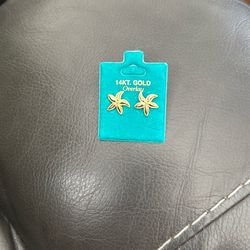 14k Gold Overlay Earrings