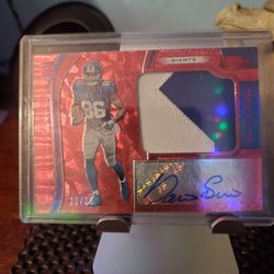 Darrius Slayton Freshman Fabric Autographed Rc