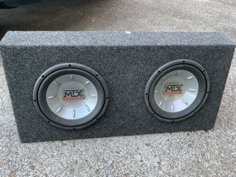 Dual 10” Subwoofer Box & Amp 