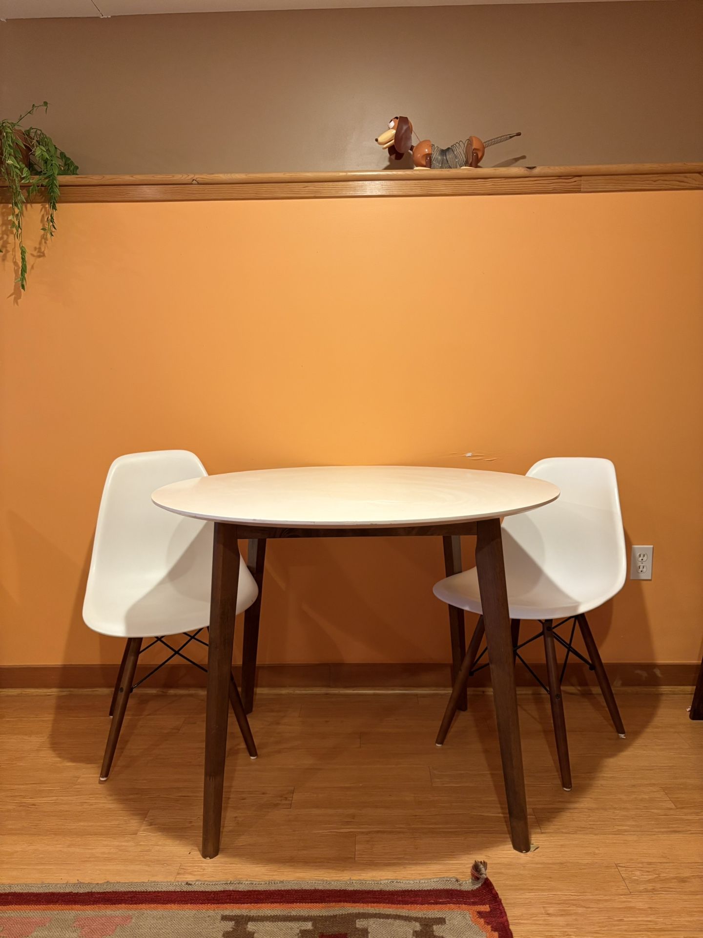 White Round Table + Matching Bucket Chairs