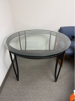 Metal & Glass Kitchen Room Table