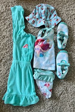 Girls 5 Piece Bathing Suit Set