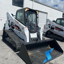 2017 BOBCAT T740 SKID STEER LOADER Hydraulic  Aux 1,512 Enclosed Cab A/C Heater