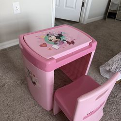 Minnie Mouse Vanity/ Desk With Storage 