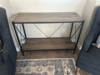 Industrial Console Table / Sofa Table with Storage Shelf
