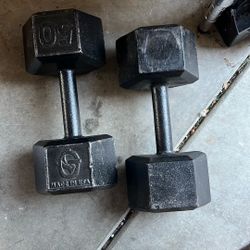 50 Pound Cast iron Dumbbell Set 