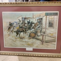 LARGE- Cowboy - Framed Print