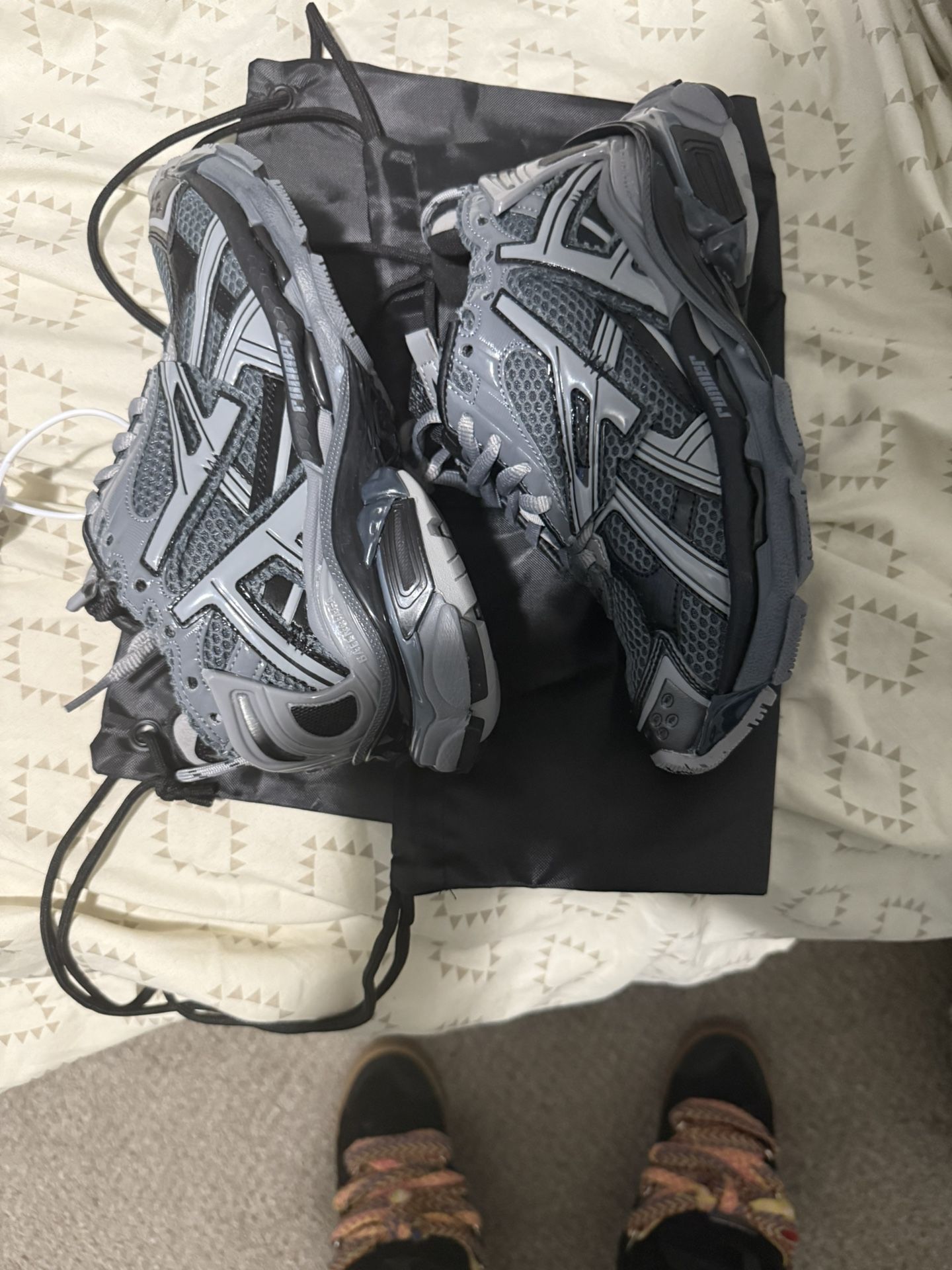 Black Gray Balenciga Runners
