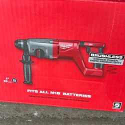 Milwaukee M18 Brushless 1” SDS Plus D- Handle Rotary Hammer Tool Only 