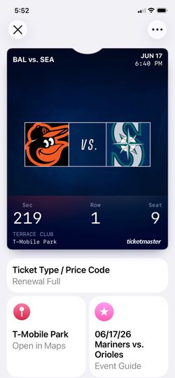 I have 2 tickets for tomorrow 6-17