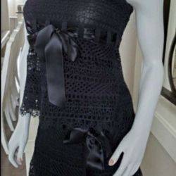 Valentino Crochet Knit 2 Pc Skirt Top 🖤