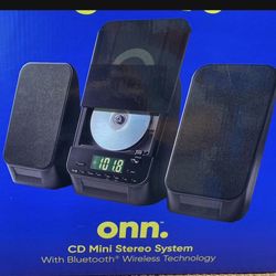 onn. Home Music 5-Watt Mini Bluetooth CD Stereo System