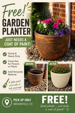 Free garden planter flower pot