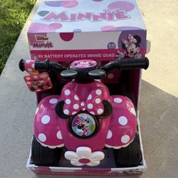 6V Minnie Mouse Quad, Battery Powered Ride-on, Ages 3+