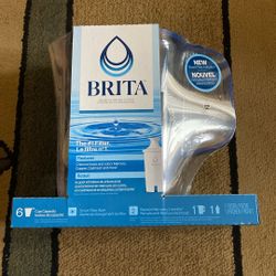 Brita Water Filtration System 6 Cup Capacity 1 Pitcher and 1 Filter New 