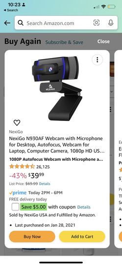 NexiGo webcam With mic