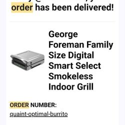 George Foreman Family Size Digital Indoor Grill
