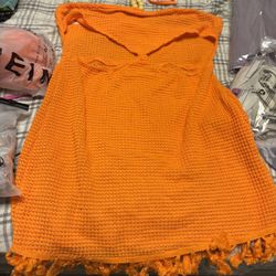 Orange, Bathing Suit Cover-Up