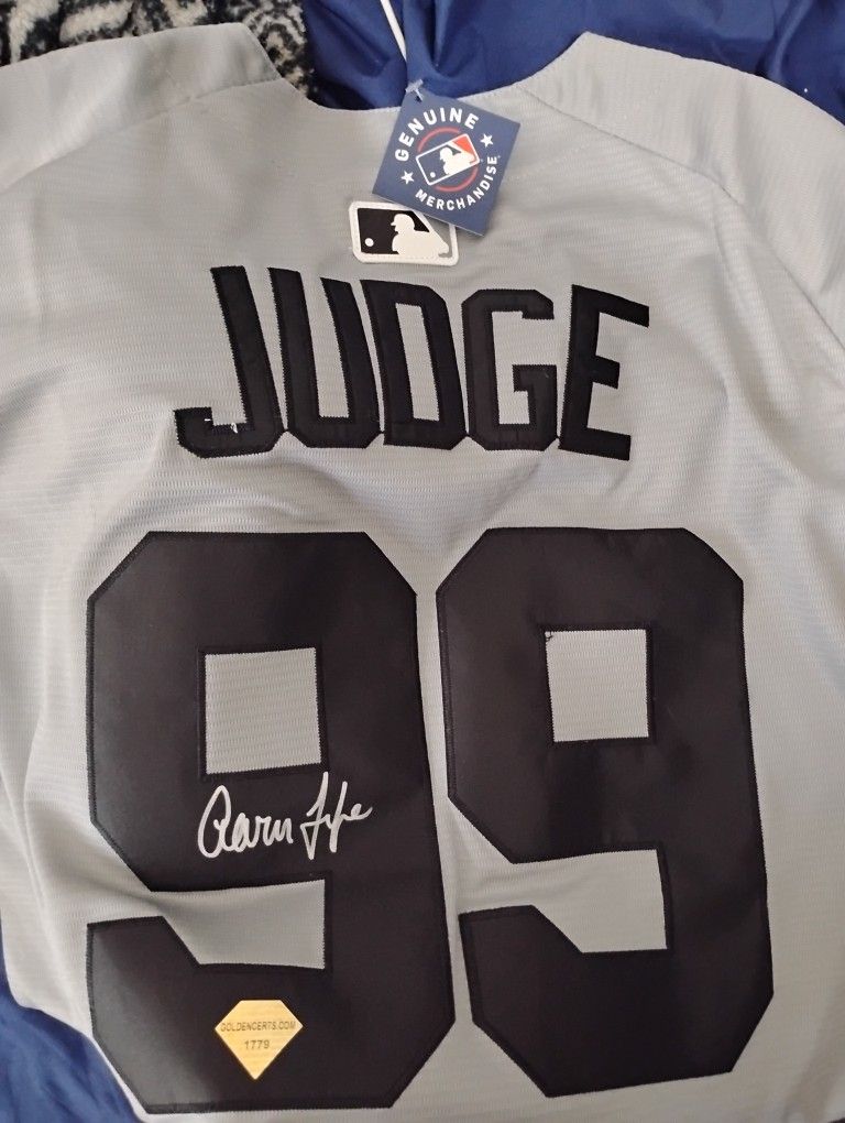 Aaron Judge Signed Autograph Jersey COA New York Yankees