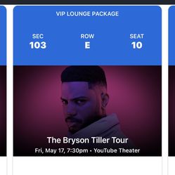 Bryson Tiller VIP tickets