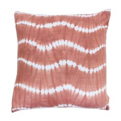 Tie-dye orange decorative pillow.
