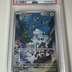 2024 POKEMON TEF EN-TEMPORAL FORCES ILLUSTRATION RARE #181 CHATOT PSA 9