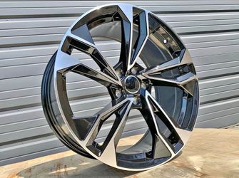 19x8.5 +32 RS6 STYLE 5X112 BLACK MACHINED WHEELS FITS AUDI Q3 Q5 Q7 Q8 S4 S5 S6