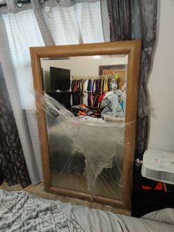 Large Leather Frame Mirror