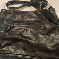 Coach Purse-logo Embossed Leather  